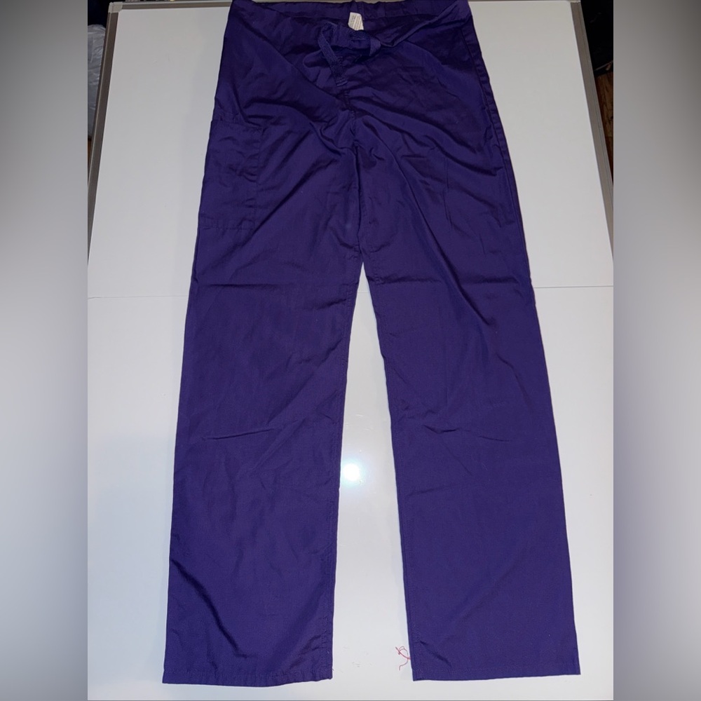 Cherokee Women’s Workwear Scrub Bottoms Drawstring Pants 4100T Purple Size Small